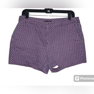 Willi‎ smith navy and pink printed 4” casual shorts size 10